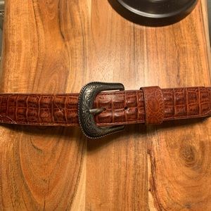 Cavenders Faux Caiman Gator Belt
